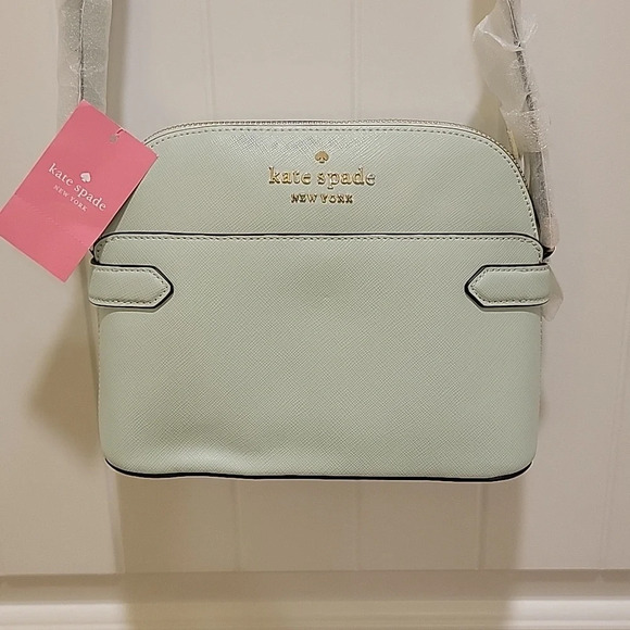 Kate Spade Staci Dome Crossbody Crystal Blue Mint Gold Hardware NWT - Picture 8 of 9